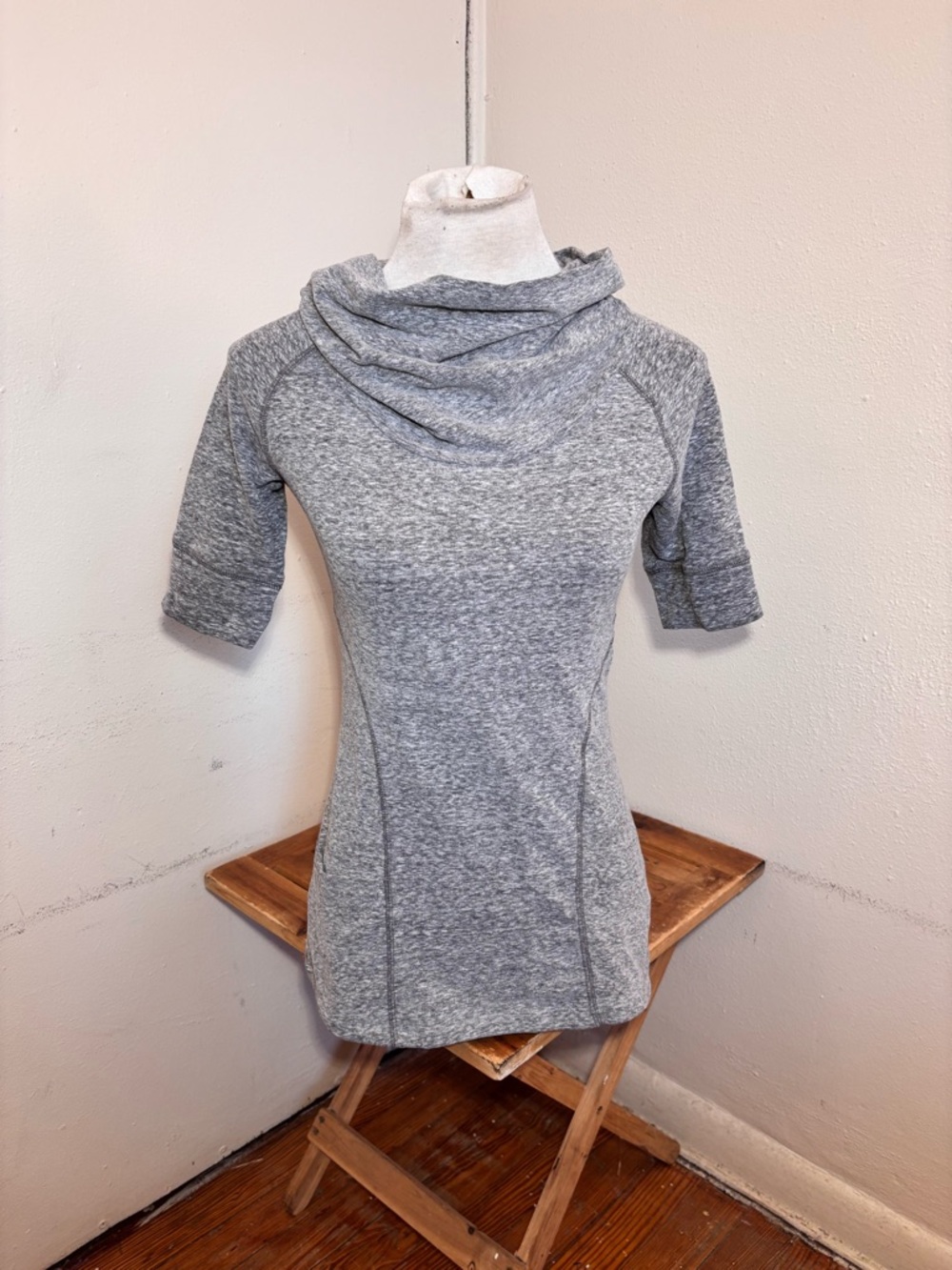 Athleta Coronada Cowl Neck Short Sleeve Sweater
